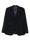 Karl Lagerfeld Pinstripe Two-button Blazer In Blue