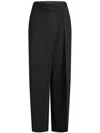 Karl Lagerfeld Pinstriped Tapered Trousers In Grey