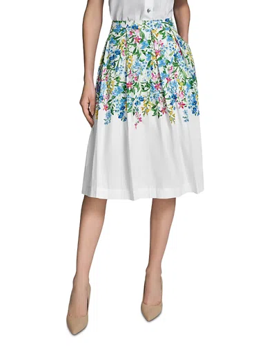Karl Lagerfeld Placed Floral Preppy Skirt In Multi