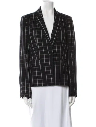 Pre-owned Karl Lagerfeld Plaid Print Blazer In Multi