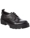 Karl Lagerfeld Plain Toe Leather Derby In Black