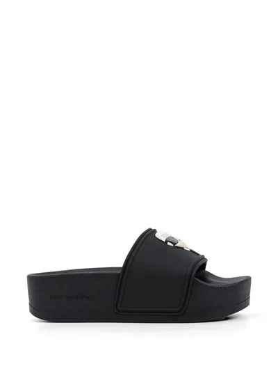 Karl Lagerfeld Platform Slides In Black