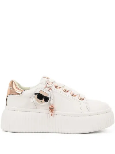 Karl Lagerfeld Platform Sneakers In White