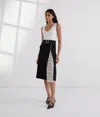 Karl Lagerfeld Pleat Detail Skirt In Blue
