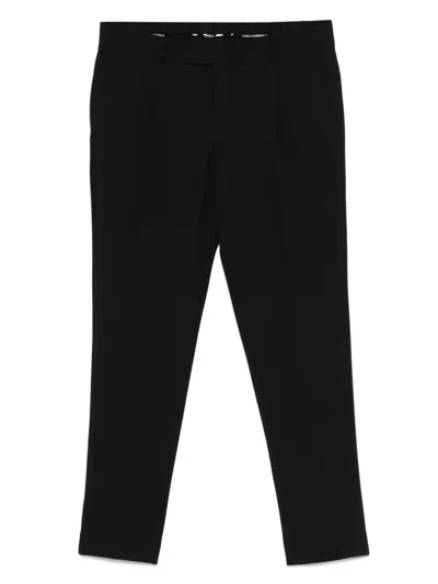 Karl Lagerfeld Pleat-detail Trousers In Black
