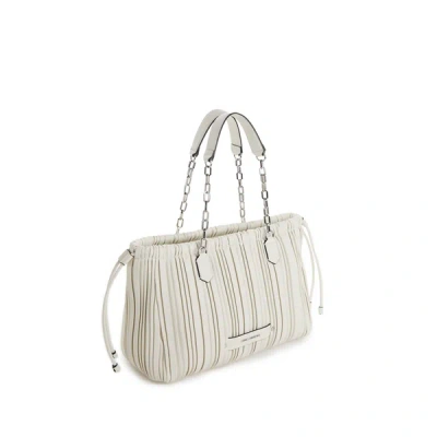Karl Lagerfeld Pleated-effect Handbag In White