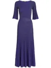 Karl Lagerfeld Pleated Knit Dress In Purple