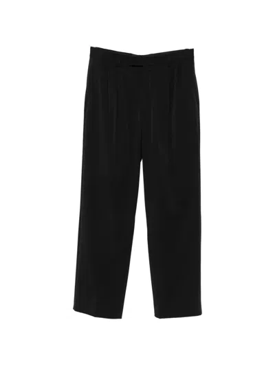 Karl Lagerfeld Pleated Logo-patch Trousers In Multi