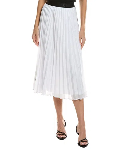 Karl Lagerfeld Pleated Mesh Skirt In Black