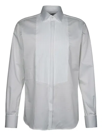 Karl Lagerfeld Pleated Shirt In White