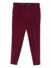 Karl Lagerfeld Pleated Side-pocket Trousers In Red