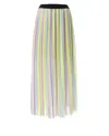 KARL LAGERFELD KARL LAGERFELD PLEATED STRIPED MAXI SKIRT