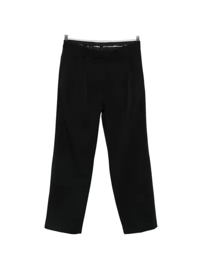 Karl Lagerfeld Pleated-design Trousers In Black