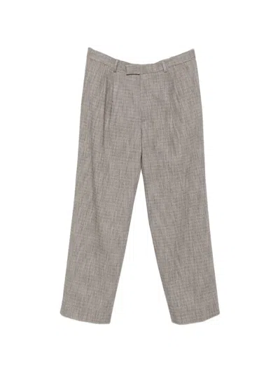Karl Lagerfeld Pleated-design Trousers In Gray