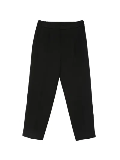 Karl Lagerfeld Pleated-detail Track Pants In Black