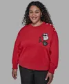 Karl Lagerfeld Plus Size Patches Sweatshirt In Red