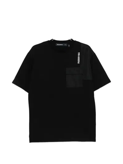 Karl Lagerfeld Pocket Panel T-shirt In Black