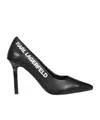Karl Lagerfeld 95mm Leather Pumps In Black