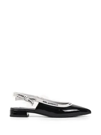 Karl Lagerfeld Pointed-toe Pumps In Black