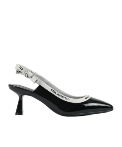 Karl Lagerfeld Pointed-toe Sandals In Black