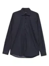 Karl Lagerfeld Polka-dot Cotton Shirt In Blue