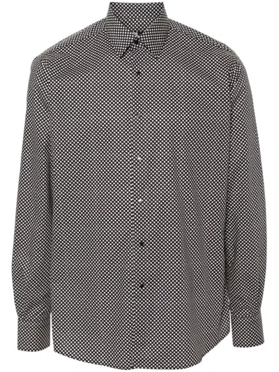 Karl Lagerfeld Hemd Mit Polka Dots In Schwarz