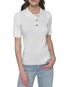 Karl Lagerfeld Polo Collar Sweater In White