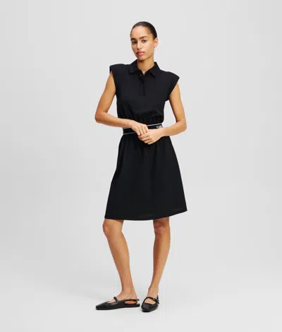 Karl Lagerfeld Polo Dress In Black