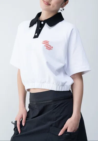 Karl Lagerfeld Polo Klj Sslv Polo Sweat In White