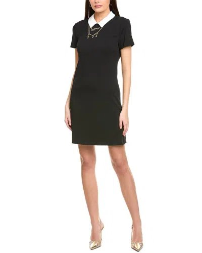 Karl Lagerfeld Polo Knit Mini Dress In Black