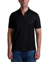 Karl Lagerfeld Paris Stripe Zip Front Polo