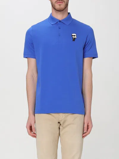 Karl Lagerfeld Polo Shirt  Men Color Navy