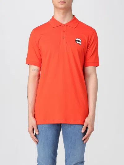 Karl Lagerfeld Polo Shirt  Men Color Orange