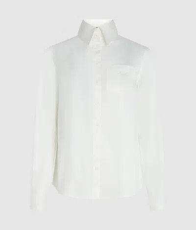 Karl Lagerfeld Poplin Blouse In White