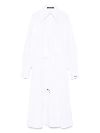 KARL LAGERFELD POPLIN MIDI DRESS
