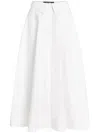 Karl Lagerfeld Poplin Midi Skirt In White