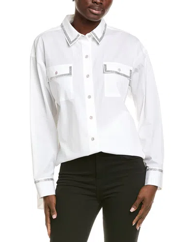 Karl Lagerfeld Poplin Shirtdress In White