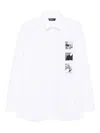 Karl Lagerfeld Portrait-print Long-sleeves Shirt In White