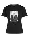 Karl Lagerfeld Portrait-print T-shirt In Black
