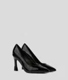 Karl Lagerfeld Premiere 90 Gloss Heels In Black
