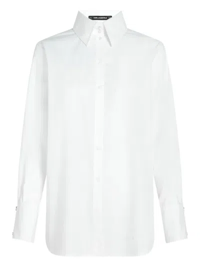 Karl Lagerfeld Press-stud Detailing Shirt In White