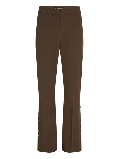 Karl Lagerfeld Press-stud Detailing Trousers In Brown