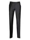 Karl Lagerfeld Pressed-crease Trousers In Black