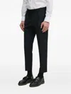 Karl Lagerfeld Pressed-pleated Cropped Trousers In Black