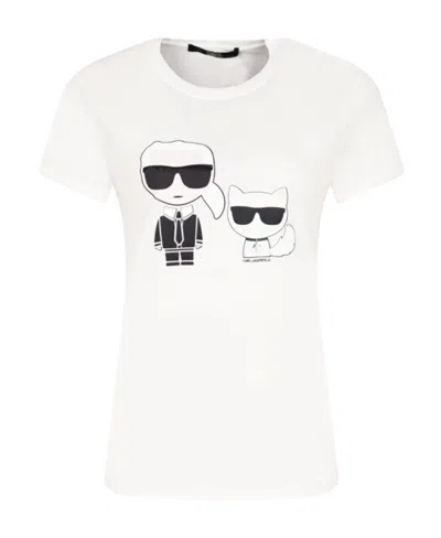 Karl Lagerfeld Print T-shirt In White