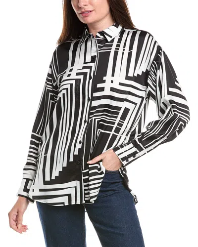 Karl Lagerfeld Printed Blouse In Black