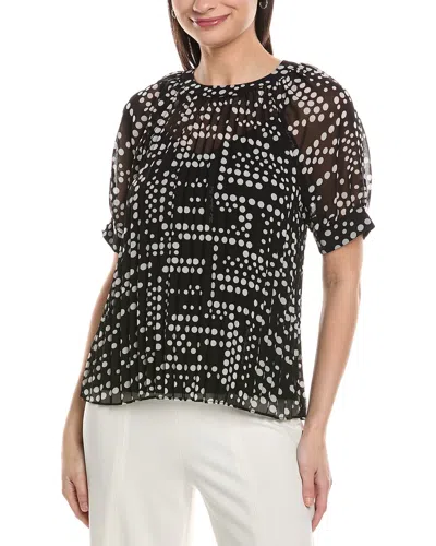 Karl Lagerfeld Printed Blouse In Black