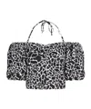 Karl Lagerfeld Giraffe-print Off-shoulder Blouse In Black
