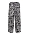 Karl Lagerfeld Giraffe-print Wide-leg Trousers In Black