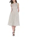 Karl Lagerfeld Printed Hammered Satin Midi Dress